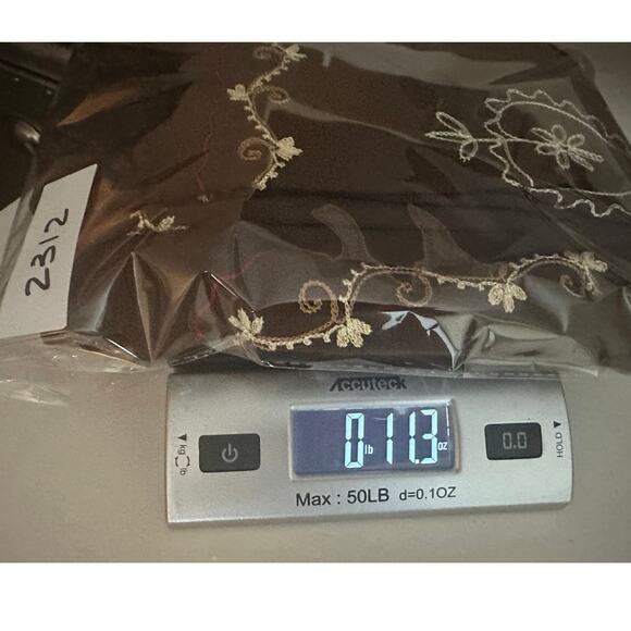 Geeta Split Wide Leg Embroidered Crop Pants OS 32x25 Brown Flowy Bohemian Gypsy - Picture 10 of 10